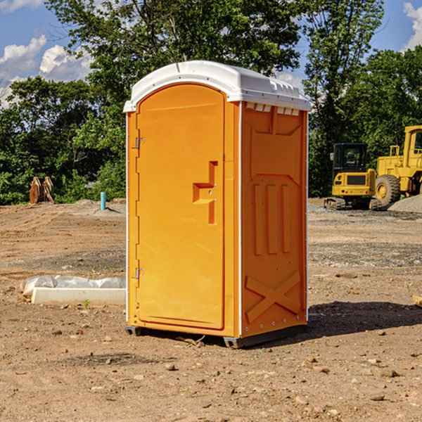 how often are the porta potties cleaned and serviced during a rental period in Galena